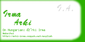 irma arki business card